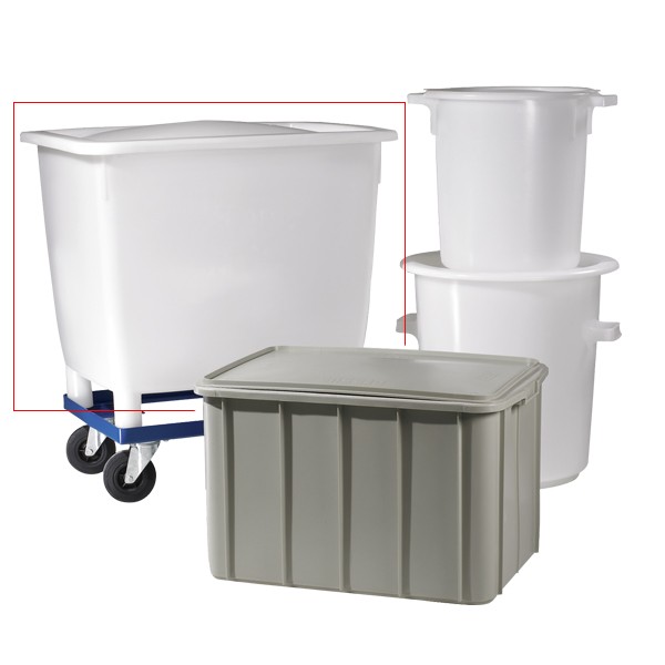 Plastic bucket 210 with lid